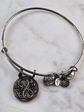 Womens Vintage Estate Alex & Ani Path of Life Symbol Charm Bracelet E4098